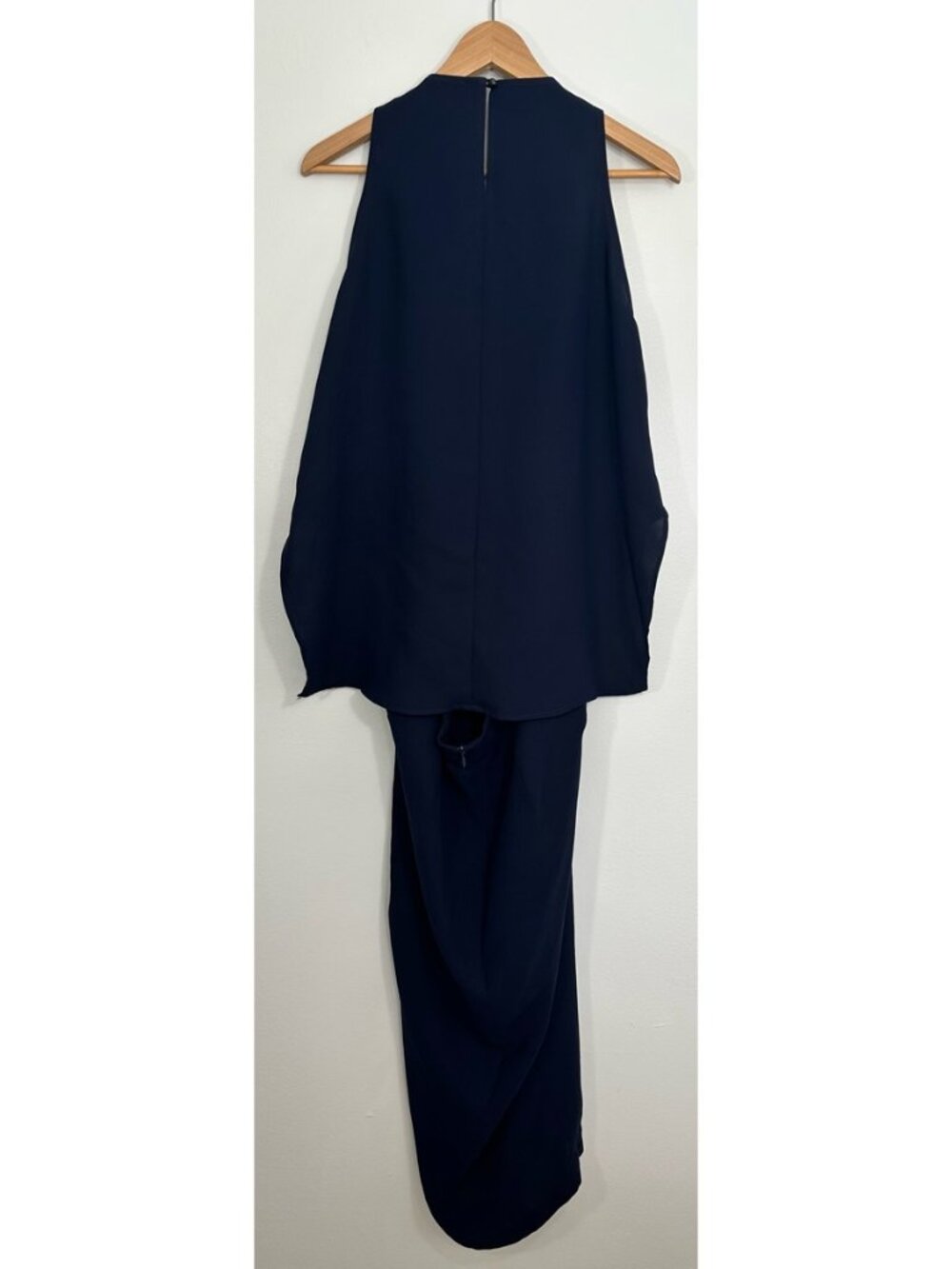 Rachel Comey Navy Draped Sleeveless Top Sz 8 - Picture 3 of 7